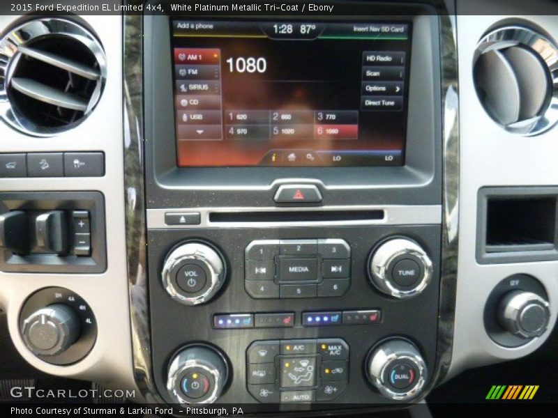 White Platinum Metallic Tri-Coat / Ebony 2015 Ford Expedition EL Limited 4x4