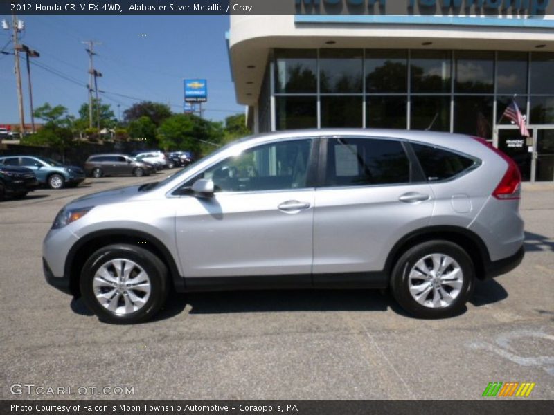Alabaster Silver Metallic / Gray 2012 Honda CR-V EX 4WD