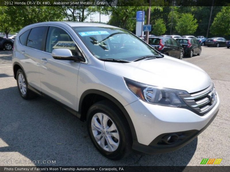Alabaster Silver Metallic / Gray 2012 Honda CR-V EX 4WD
