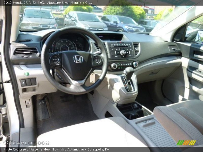Alabaster Silver Metallic / Gray 2012 Honda CR-V EX 4WD