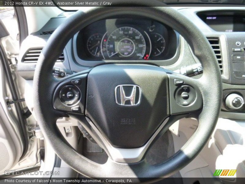 Alabaster Silver Metallic / Gray 2012 Honda CR-V EX 4WD