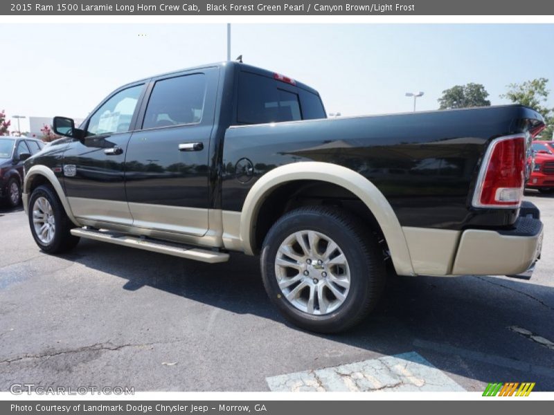 Black Forest Green Pearl / Canyon Brown/Light Frost 2015 Ram 1500 Laramie Long Horn Crew Cab