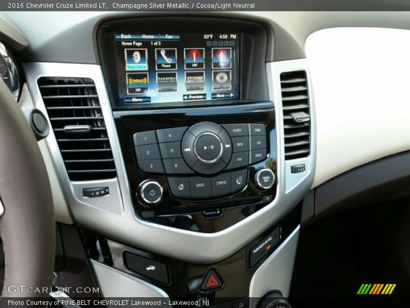 Controls of 2016 Cruze Limited LT