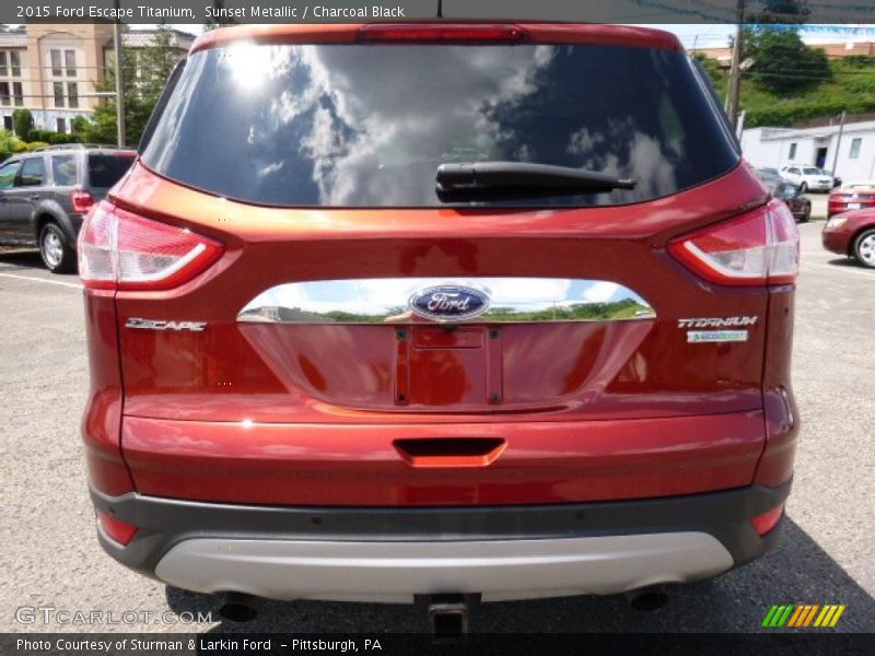 Sunset Metallic / Charcoal Black 2015 Ford Escape Titanium