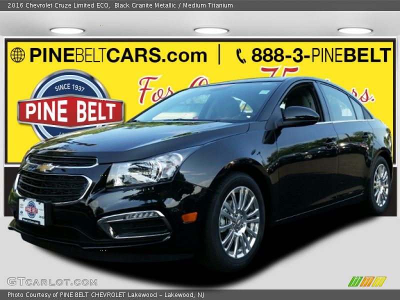 Black Granite Metallic / Medium Titanium 2016 Chevrolet Cruze Limited ECO