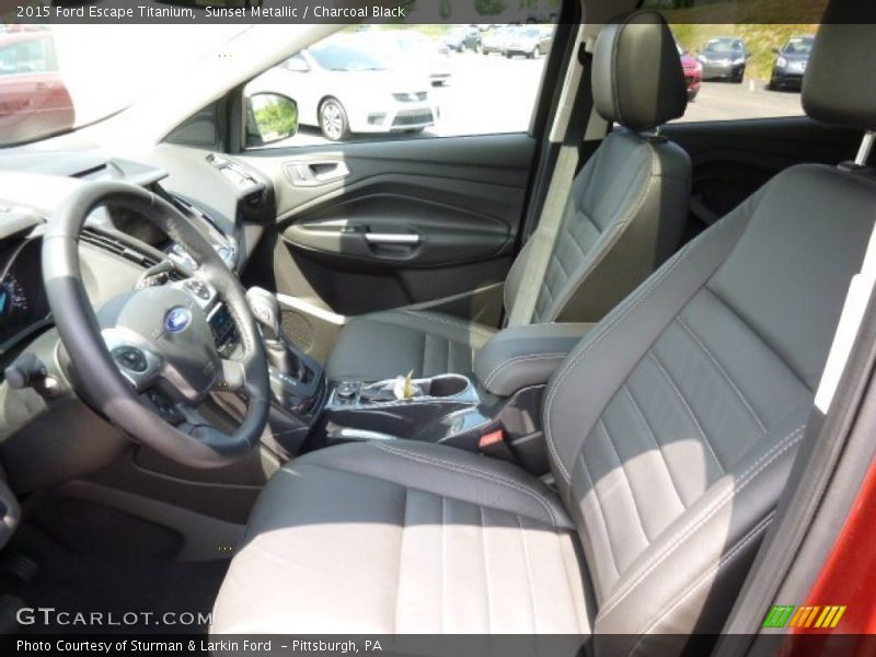 Sunset Metallic / Charcoal Black 2015 Ford Escape Titanium