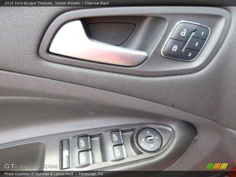 Sunset Metallic / Charcoal Black 2015 Ford Escape Titanium