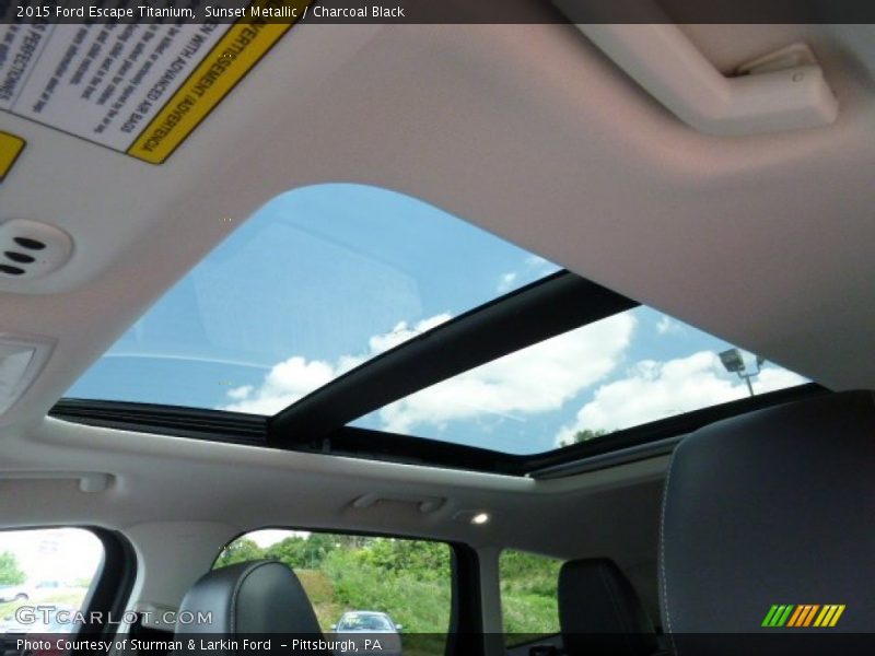 Sunset Metallic / Charcoal Black 2015 Ford Escape Titanium