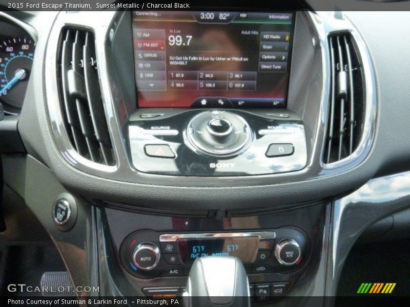 Sunset Metallic / Charcoal Black 2015 Ford Escape Titanium
