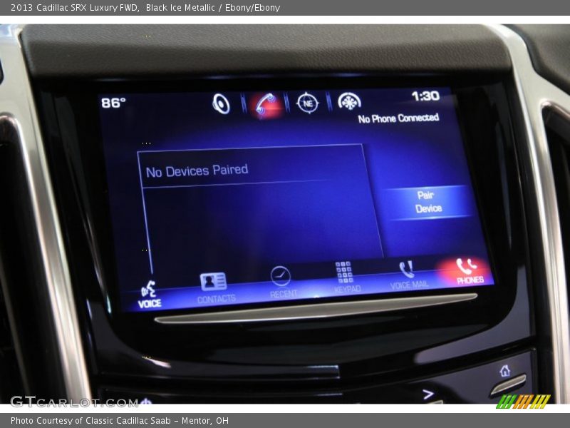 Black Ice Metallic / Ebony/Ebony 2013 Cadillac SRX Luxury FWD