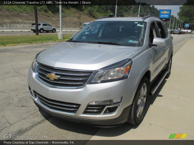 Silver Ice Metallic / Ebony 2016 Chevrolet Traverse LTZ AWD