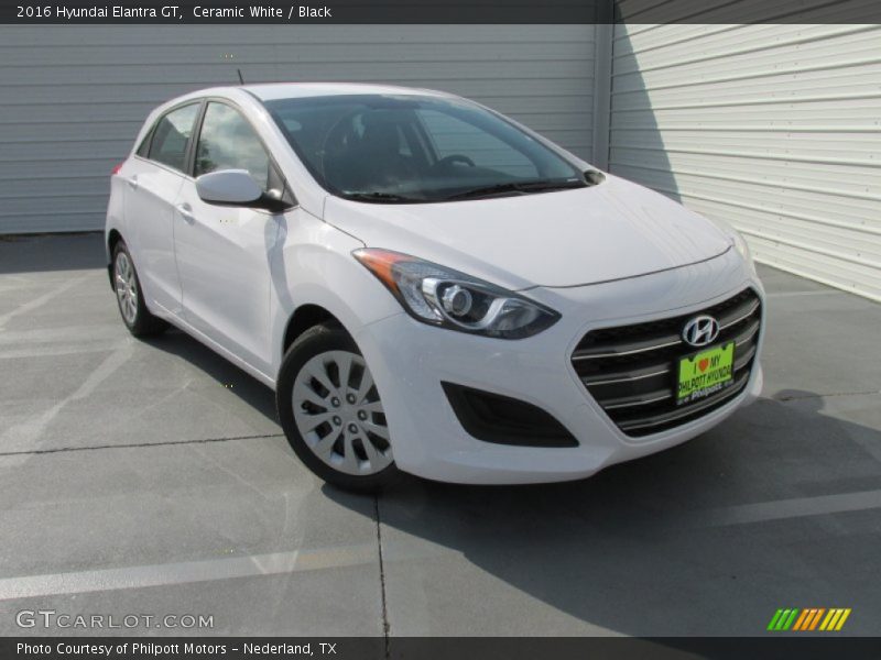 Ceramic White / Black 2016 Hyundai Elantra GT