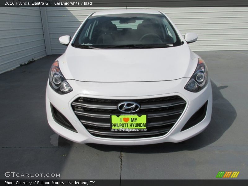 Ceramic White / Black 2016 Hyundai Elantra GT