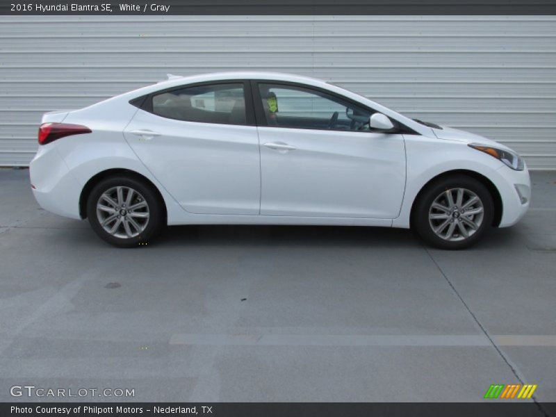 White / Gray 2016 Hyundai Elantra SE