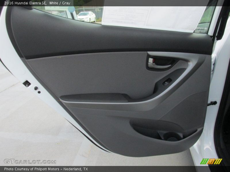 White / Gray 2016 Hyundai Elantra SE