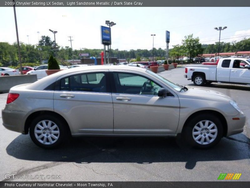 Light Sandstone Metallic / Dark Slate Gray 2009 Chrysler Sebring LX Sedan
