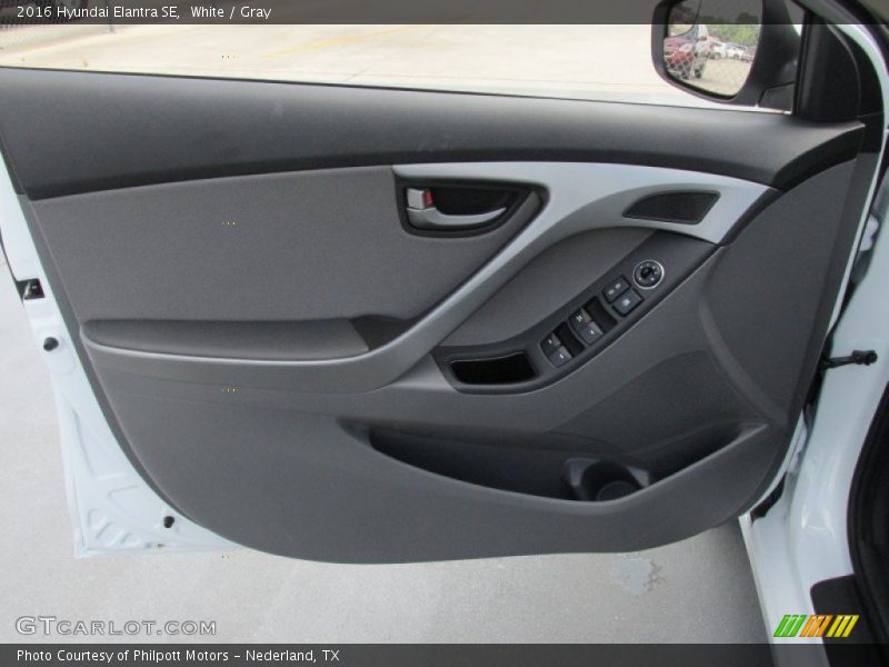 White / Gray 2016 Hyundai Elantra SE