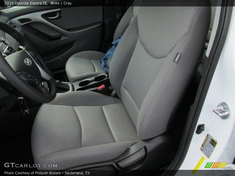 White / Gray 2016 Hyundai Elantra SE