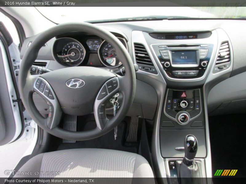 White / Gray 2016 Hyundai Elantra SE