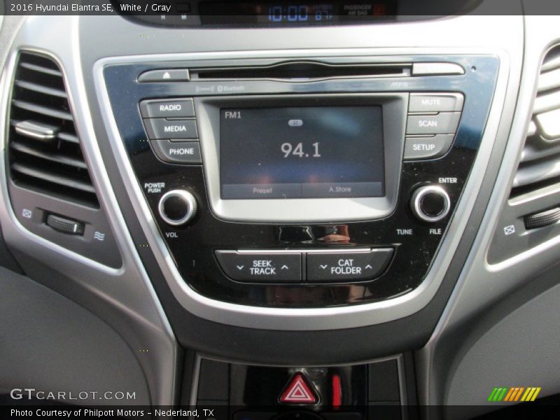 White / Gray 2016 Hyundai Elantra SE