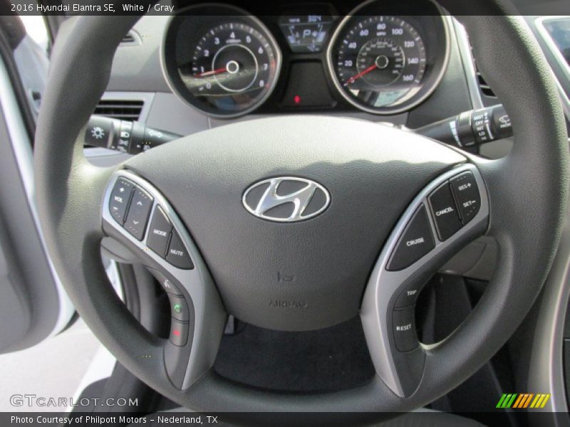 White / Gray 2016 Hyundai Elantra SE