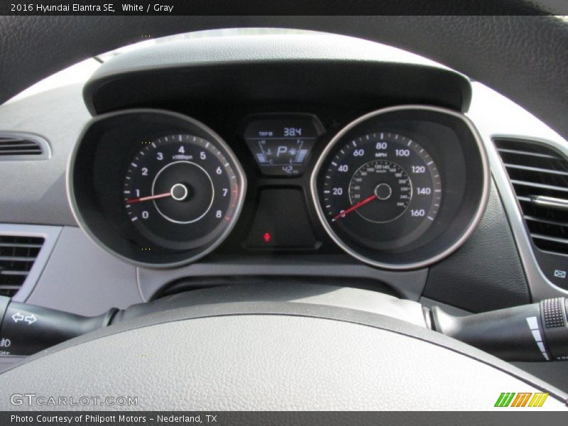 White / Gray 2016 Hyundai Elantra SE