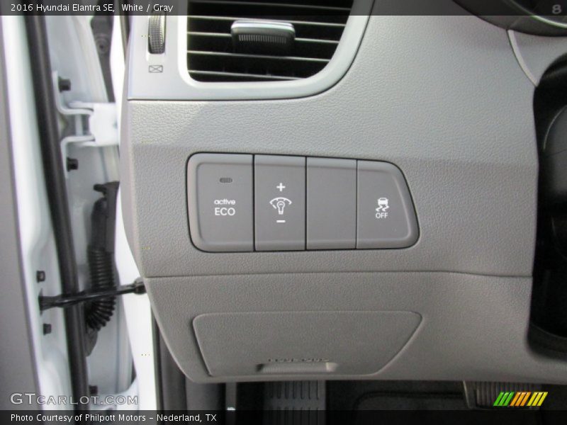 White / Gray 2016 Hyundai Elantra SE