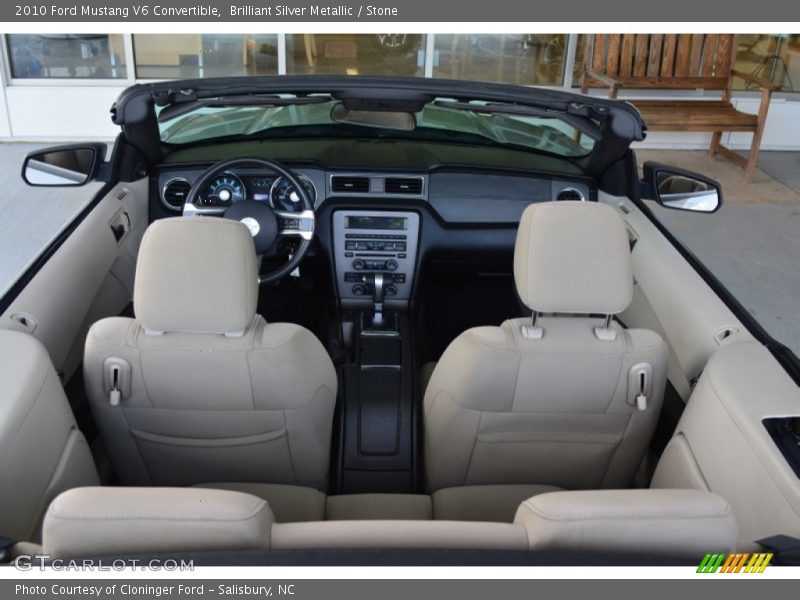 Brilliant Silver Metallic / Stone 2010 Ford Mustang V6 Convertible