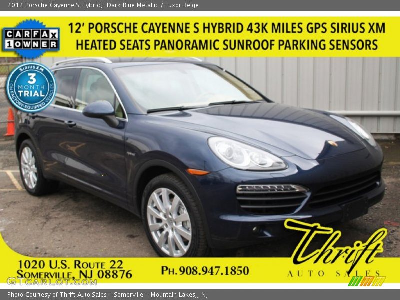 Dark Blue Metallic / Luxor Beige 2012 Porsche Cayenne S Hybrid