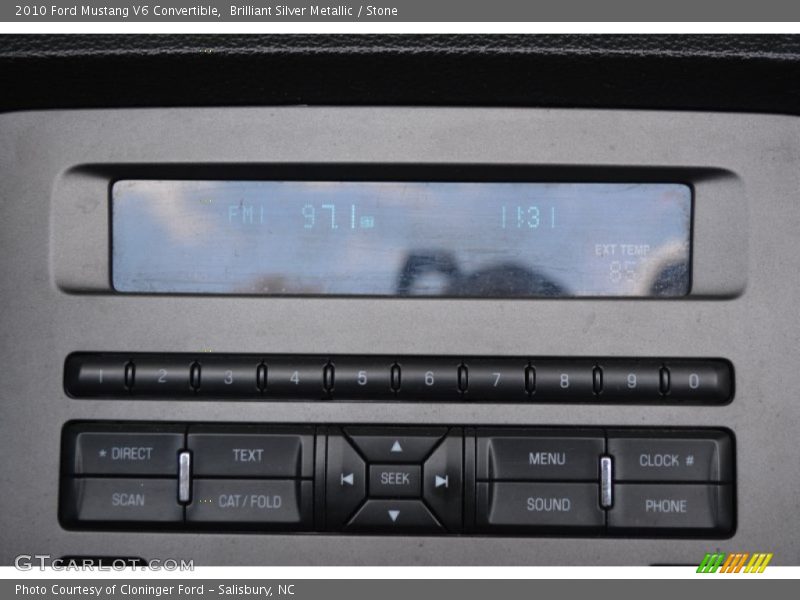 Brilliant Silver Metallic / Stone 2010 Ford Mustang V6 Convertible