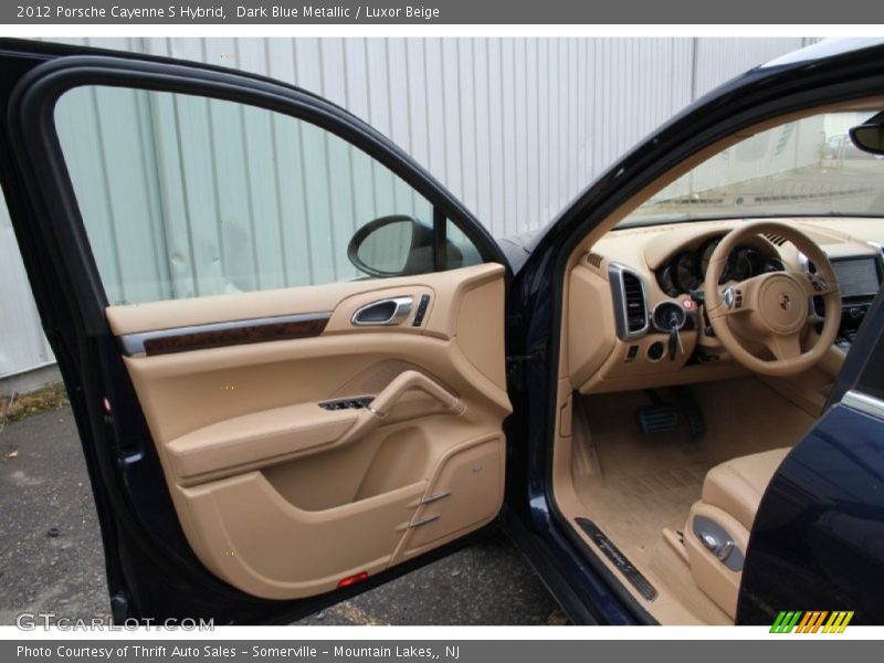 Dark Blue Metallic / Luxor Beige 2012 Porsche Cayenne S Hybrid