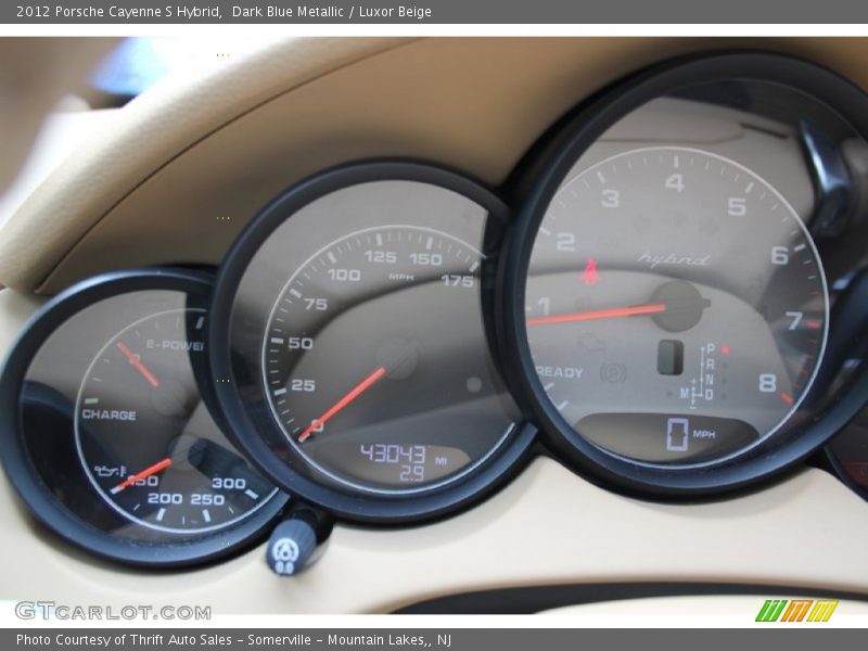 Dark Blue Metallic / Luxor Beige 2012 Porsche Cayenne S Hybrid