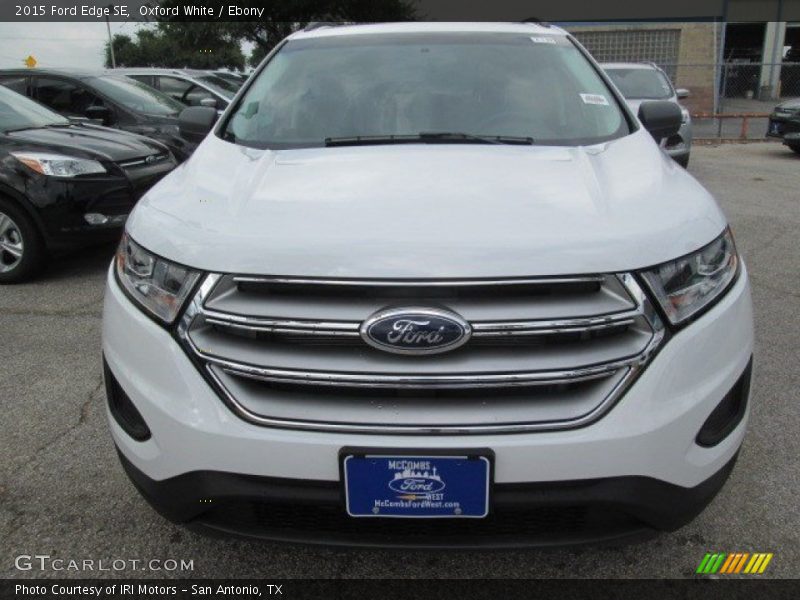 Oxford White / Ebony 2015 Ford Edge SE