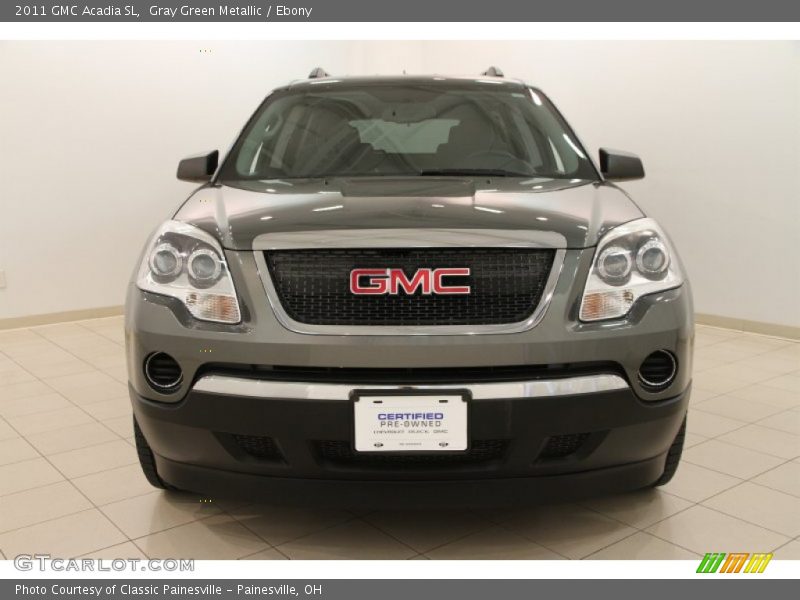 Gray Green Metallic / Ebony 2011 GMC Acadia SL