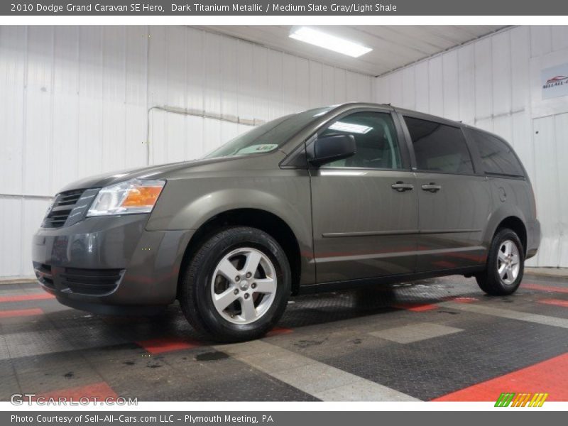 Dark Titanium Metallic / Medium Slate Gray/Light Shale 2010 Dodge Grand Caravan SE Hero