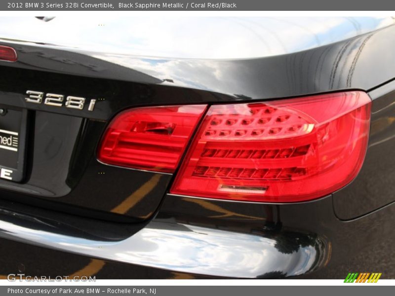 Black Sapphire Metallic / Coral Red/Black 2012 BMW 3 Series 328i Convertible