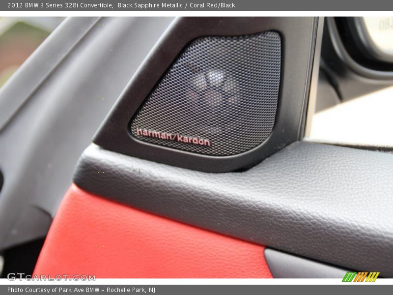 Black Sapphire Metallic / Coral Red/Black 2012 BMW 3 Series 328i Convertible