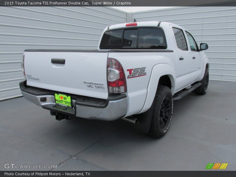 Super White / Graphite 2015 Toyota Tacoma TSS PreRunner Double Cab