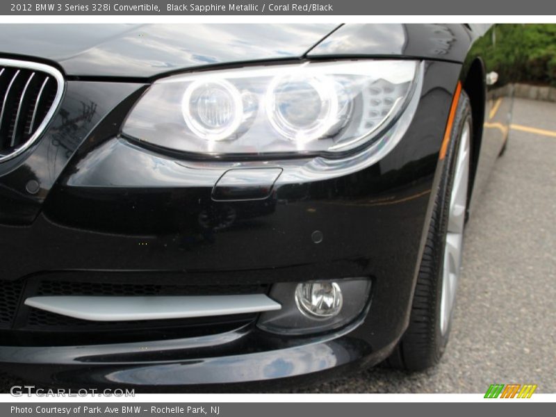 Black Sapphire Metallic / Coral Red/Black 2012 BMW 3 Series 328i Convertible