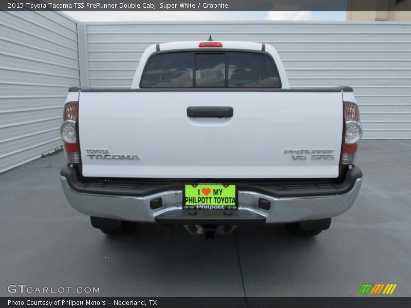 Super White / Graphite 2015 Toyota Tacoma TSS PreRunner Double Cab