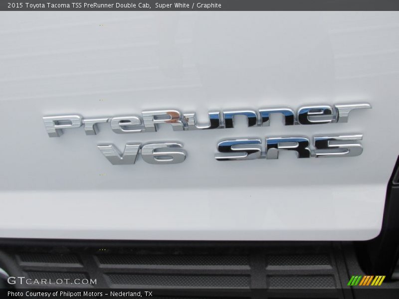 Super White / Graphite 2015 Toyota Tacoma TSS PreRunner Double Cab
