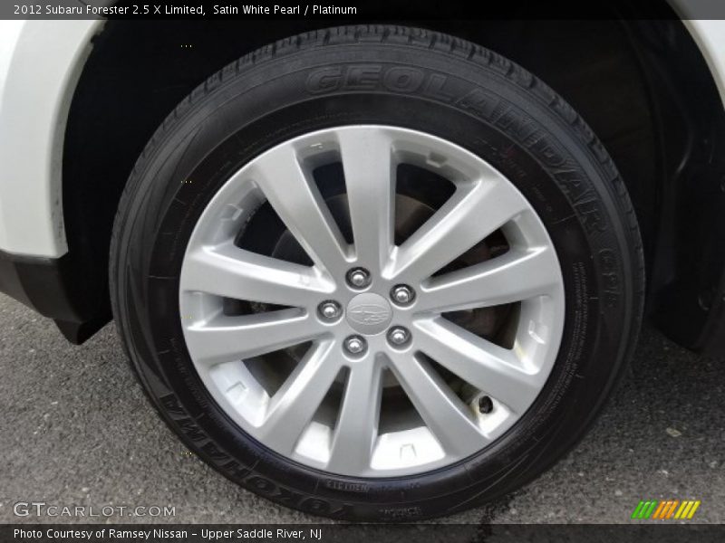 Satin White Pearl / Platinum 2012 Subaru Forester 2.5 X Limited