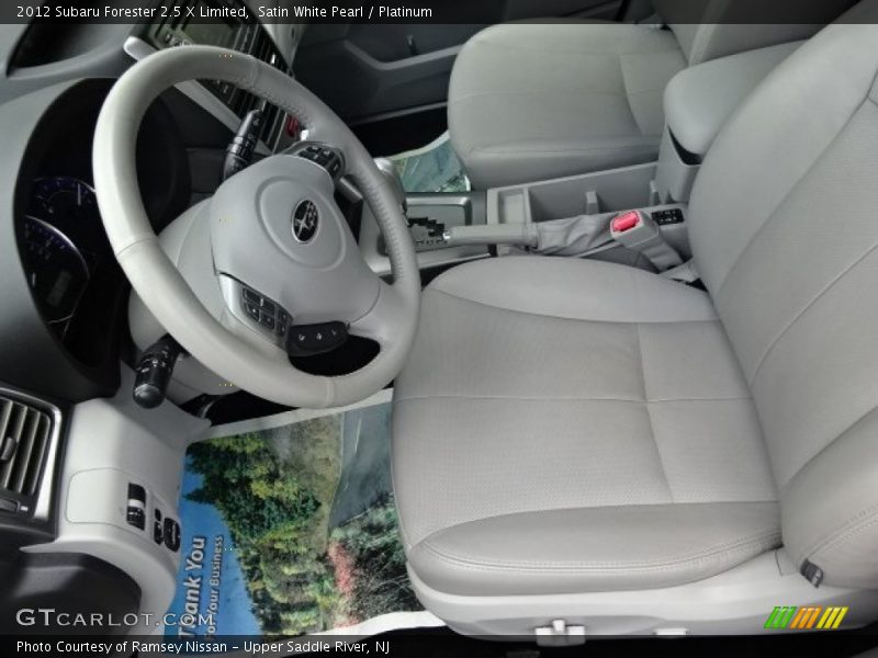 Satin White Pearl / Platinum 2012 Subaru Forester 2.5 X Limited