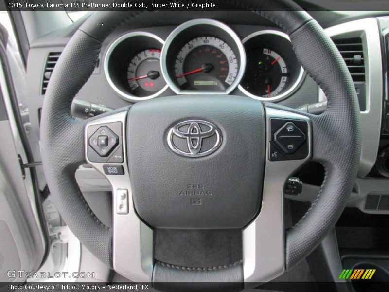 Super White / Graphite 2015 Toyota Tacoma TSS PreRunner Double Cab