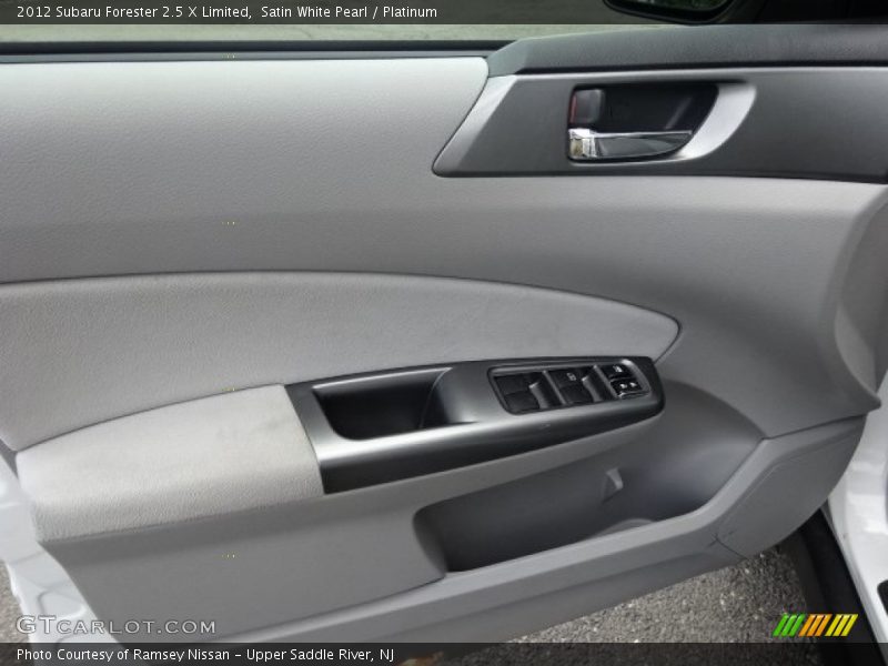 Satin White Pearl / Platinum 2012 Subaru Forester 2.5 X Limited