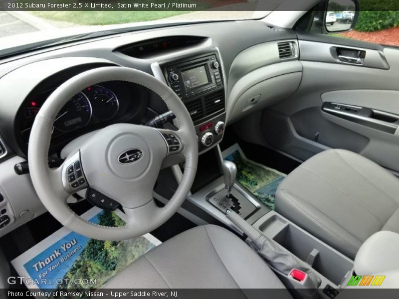 Satin White Pearl / Platinum 2012 Subaru Forester 2.5 X Limited