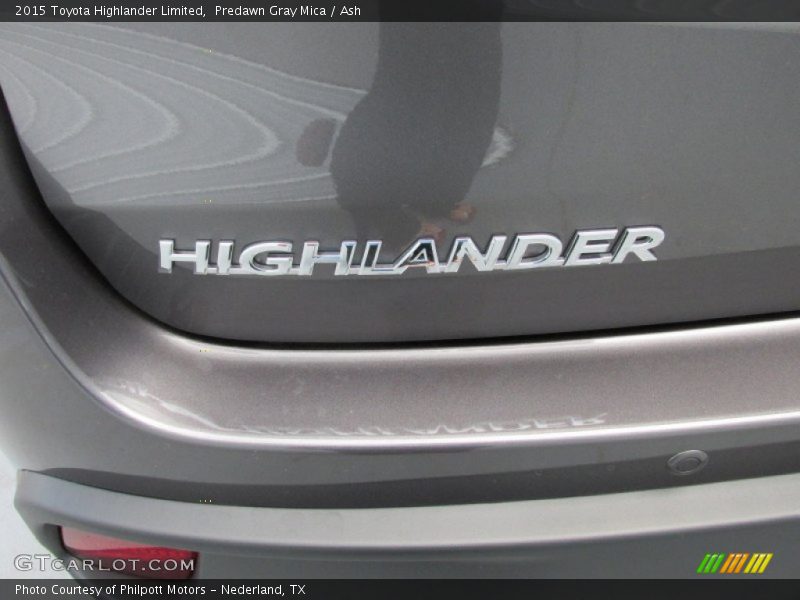 Predawn Gray Mica / Ash 2015 Toyota Highlander Limited