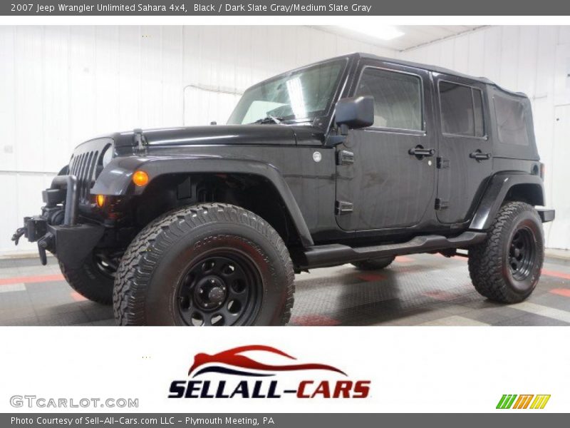 Black / Dark Slate Gray/Medium Slate Gray 2007 Jeep Wrangler Unlimited Sahara 4x4