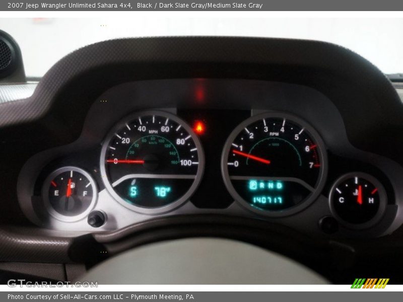 Black / Dark Slate Gray/Medium Slate Gray 2007 Jeep Wrangler Unlimited Sahara 4x4