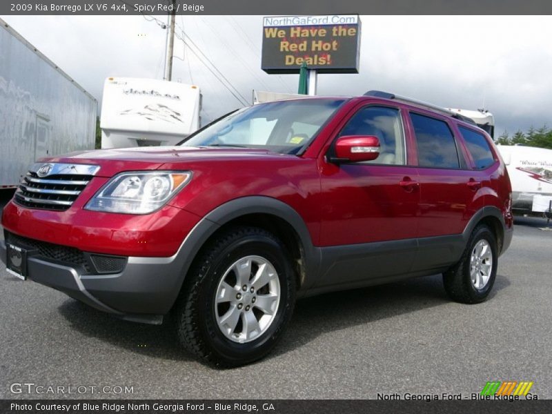 Spicy Red / Beige 2009 Kia Borrego LX V6 4x4